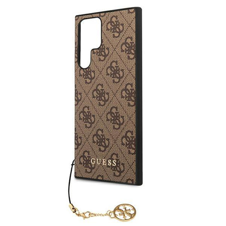 Collection Guess 4G Charms - Étui Samsung Galaxy S22 Ultra (marron)