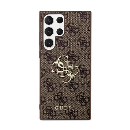 Guess 4G Big Metal Logo - Étui Samsung Galaxy S24 Ultra (marron)