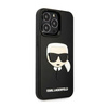 Karl Lagerfeld 3D Gummi Karl`s Kopf - iPhone 14 Pro Max Tasche (schwarz)