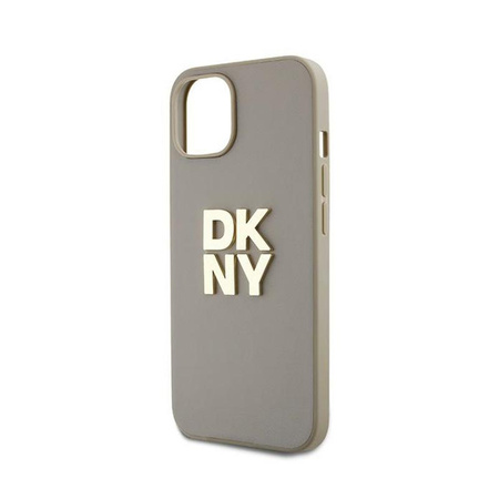 DKNY Wrist Strap Stock Logo - pouzdro pro iPhone 15 / 14 / 13 (béžové)