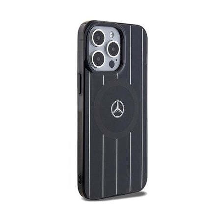Mercedes Double Layer Crossed Lines MagSafe - iPhone 15 Pro Max Case (noir)