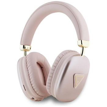 Guess Metallic Triangle Logo - Casque intra-auriculaire sans fil Bluetooth V5.3 (rose)