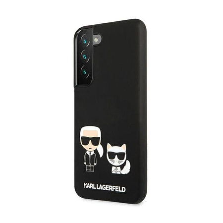 Karl Lagerfeld Szilikon Karl & Choupette - Samsung Galaxy S22 tok (fekete)