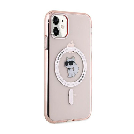 Karl Lagerfeld IML Choupette MagSafe - pouzdro pro iPhone 11 (růžové)