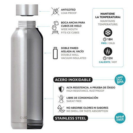 Quokka Solid - Stainless Steel Thermal Bottle 630 ml (Orchid Pink)