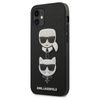 Karl Lagerfeld Saffiano Karl & Choupette Heads - iPhone 12 mini case (black)