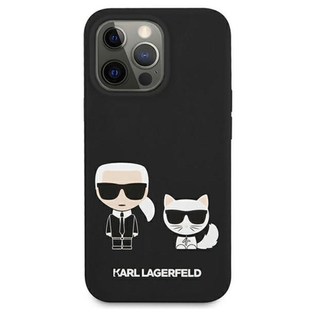 Karl Lagerfeld Slilicone Karl & Choupette - iPhone 13 Pro Case (black)