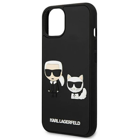 Karl Lagerfeld Ikonik 3D Karl & Choupette - Coque iPhone 13 (noir)