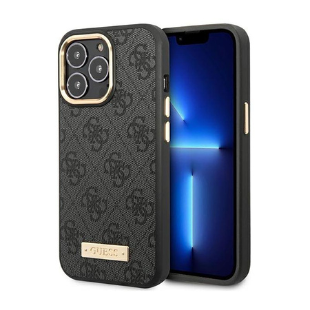 Guess 4G Logo Plate MagSafe - pouzdro pro iPhone 14 Pro (černé)