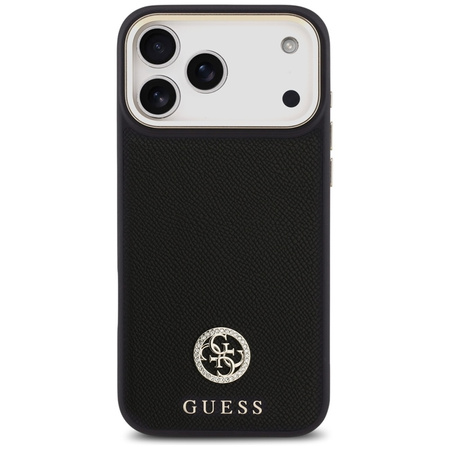Guess Grained Strass Logo MagSafe - Hülle iPhone 17 Pro Max (schwarz)