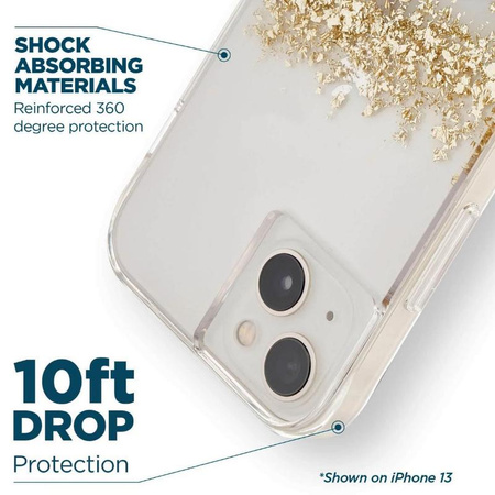 Case-Mate Karat - iPhone 14 Hülle mit Gold verziert (Marmor)