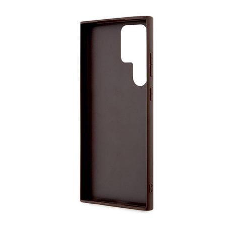 Guess 4G Printed Stripe - Étui Samsung Galaxy S23 Ultra (marron)