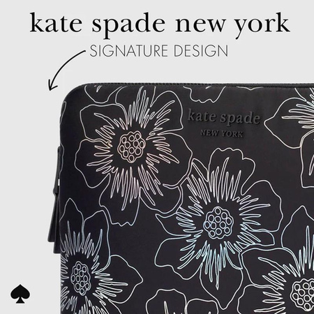 Kate Spade New York Puffer Sleeve - obal na MacBook Pro 16" / Laptop 16" (Hollyhock Iridescent Black)