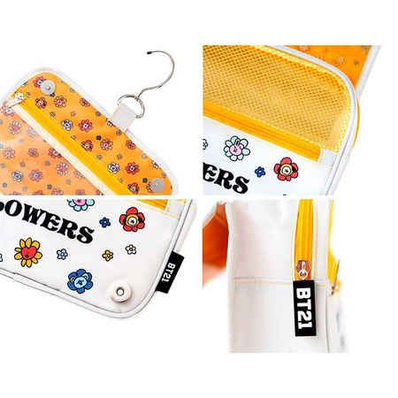 Line Friends BT21 - Grande trousse de toilette de voyage avec poignée suspendue