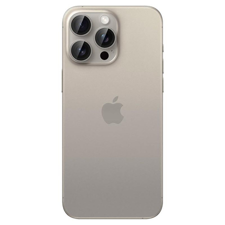 Spigen Optik.TR EZ Fit Camera Lens Protector - Szkło ochronne na obiektyw do iPhone 15 Pro / 15 Pro Max / iPhone 14 Pro / 14 Pro Max (2 szt) (Natural Titanium)