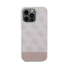 Guess 4G Bottom Stripe Collection - pouzdro pro iPhone 15 Pro Max (růžové)
