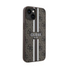Guess 4G Gedruckte Streifen MagSafe - iPhone 15 Tasche (braun)