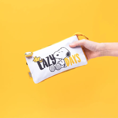 Piórnik Szkolny Trzykomorowy Snoopy dla Dziecka Saszetka dla Chłopca