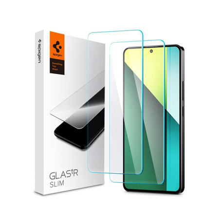 Spigen Glas.TR Slim 2-Pack - Verre trempé pour Xiaomi Redmi Note 13 Pro 5G (2 pièces)