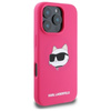 Karl Lagerfeld szilikon Choupette Head Print MagSafe - iPhone 16 Pro tok (fukszia)