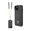 Guess Crossbody 4G fém logóval - iPhone 15 tok (fekete)