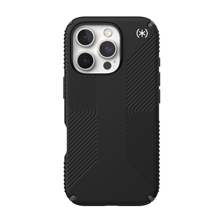 Speck Presidio2 Grip - Coque iPhone 16 Pro (Noir / Gris ardoise / Blanc)