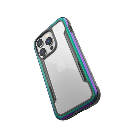 X-Doria Raptic Shield - Coque aluminium pour iPhone 14 Pro (Chute testée 3m) (Iridescent)