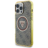Guess IML Metal Glitter 4G Circle Circle Triangle MagSafe - tok iPhone 16 Pro Max (barna)