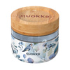 Quokka Deli Food Jar - Glass Food Container / Lunchbox 500 ml (Blue Nature)