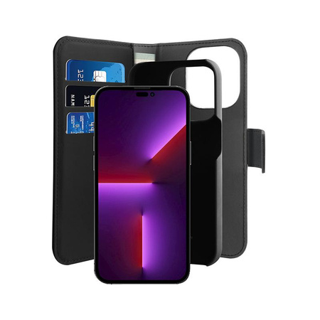PURO Geldbörse abnehmbar - 2-in-1 iPhone 14 Pro Max Tasche (schwarz)