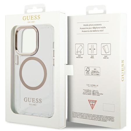 ETUI MAGSAFE GUESS DO IPHONE 15, Case Przezroczyste, Magnetyczne, Modne