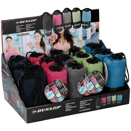 RĘCZNIK Z MIKROFIBRY NA SIŁOWNIĘ BASEN CHŁONNY GRANATOWY DUNLOP