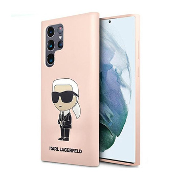 Karl Lagerfeld Silicone NFT Ikonik - pouzdro pro Samsung Galaxy S23 Ultra (růžové)