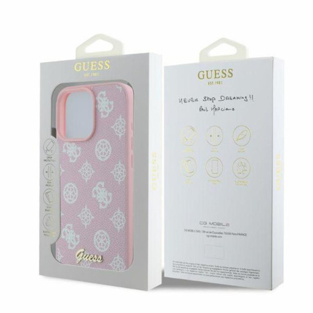 Guess Peony Script MagSafe - iPhone 16 Pro Max Case (pink)