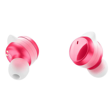 Cellularline Music Sound Flow - V5.3 TWS kabelloser Bluetooth-Kopfhörer mit Ladetasche (rosa)