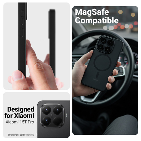 Crong Hybrid Matte Magnetic - Xiaomi 15T Pro MagSafe tok (fekete)