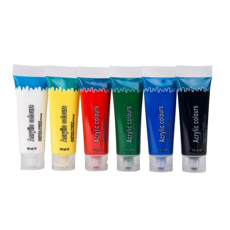 Artico - Set de peintures acryliques en tubes de 75 ml 6 couleurs