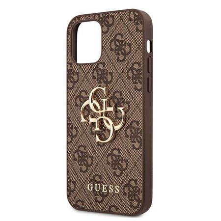Guess 4G Big Metal Logo - Etui iPhone 12 Pro Max (brązowy)