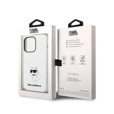 Karl Lagerfeld Silicone NFT Choupette - pouzdro pro iPhone 14 Pro Max (bílé)