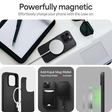 Spigen Cyrill Kajuk Classic Charm Mag MagSafe - Étui pour iPhone 16 Pro Max (Noir)