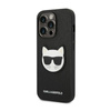 Karl Lagerfeld Saffiano Choupette Head Patch Case - pouzdro pro iPhone 14 Pro (černé)