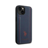 US Polo Assn Leather Stitch - iPhone 14 Plus Case (navy blue)