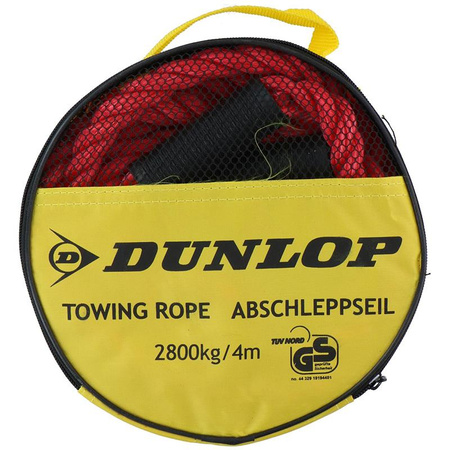 Dunlop - Corde de remorquage avec crochets 4m / 2800kg