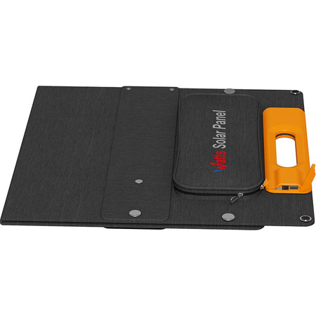 Wonder Ws60 - Solarmodul / Solarladegerät 60W mit USB-C PD 30W & USB-A QC 18W Ausgang (Schwarz)