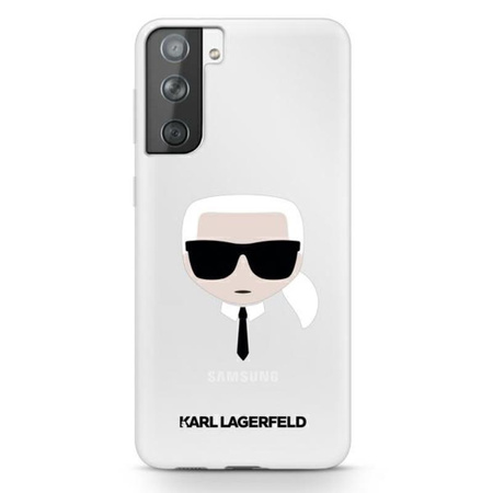 Karl Lagerfeld Head - Pouzdro pro Samsung Galaxy S21+ (průhledné)