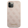 Guess 4G Metall Gold Logo - Hülle für iPhone 12 / iPhone 12 Pro (pink)
