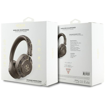 Guess Metal 4G Logo - ENC Bluetooth kabellose In-Ear-Kopfhörer (braun)