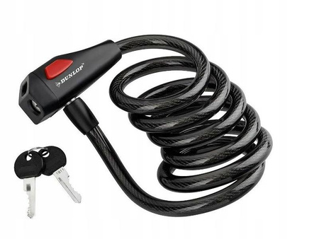 Dunlop - antivol pour vélo 150 cm (noir)