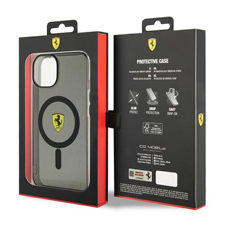 Ferrari Translucent MagSafe - iPhone 14 Case (Black)