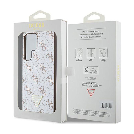 Guess 4G Triangle Metal Logo - Samsung Galaxy S24 Ultra Case (white)